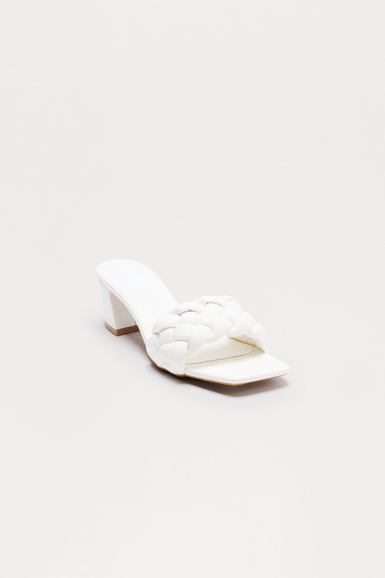 Krayson Braided Strap Mules - White