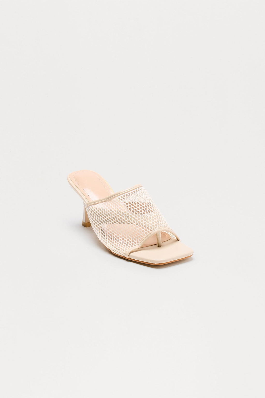 Kayson Fishnet Mules - Beige