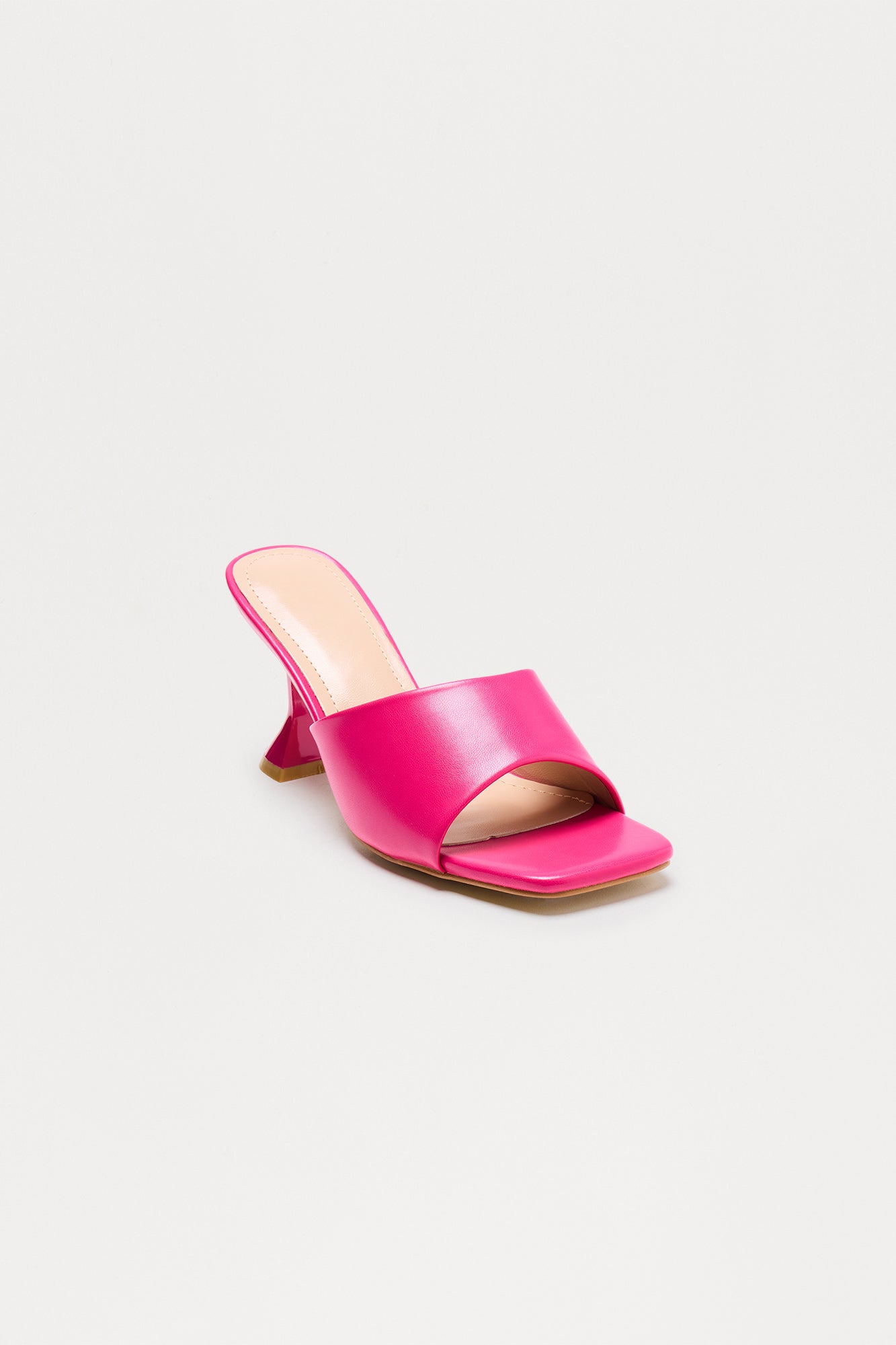 Johan Faux Leather Mules - Hot Pink