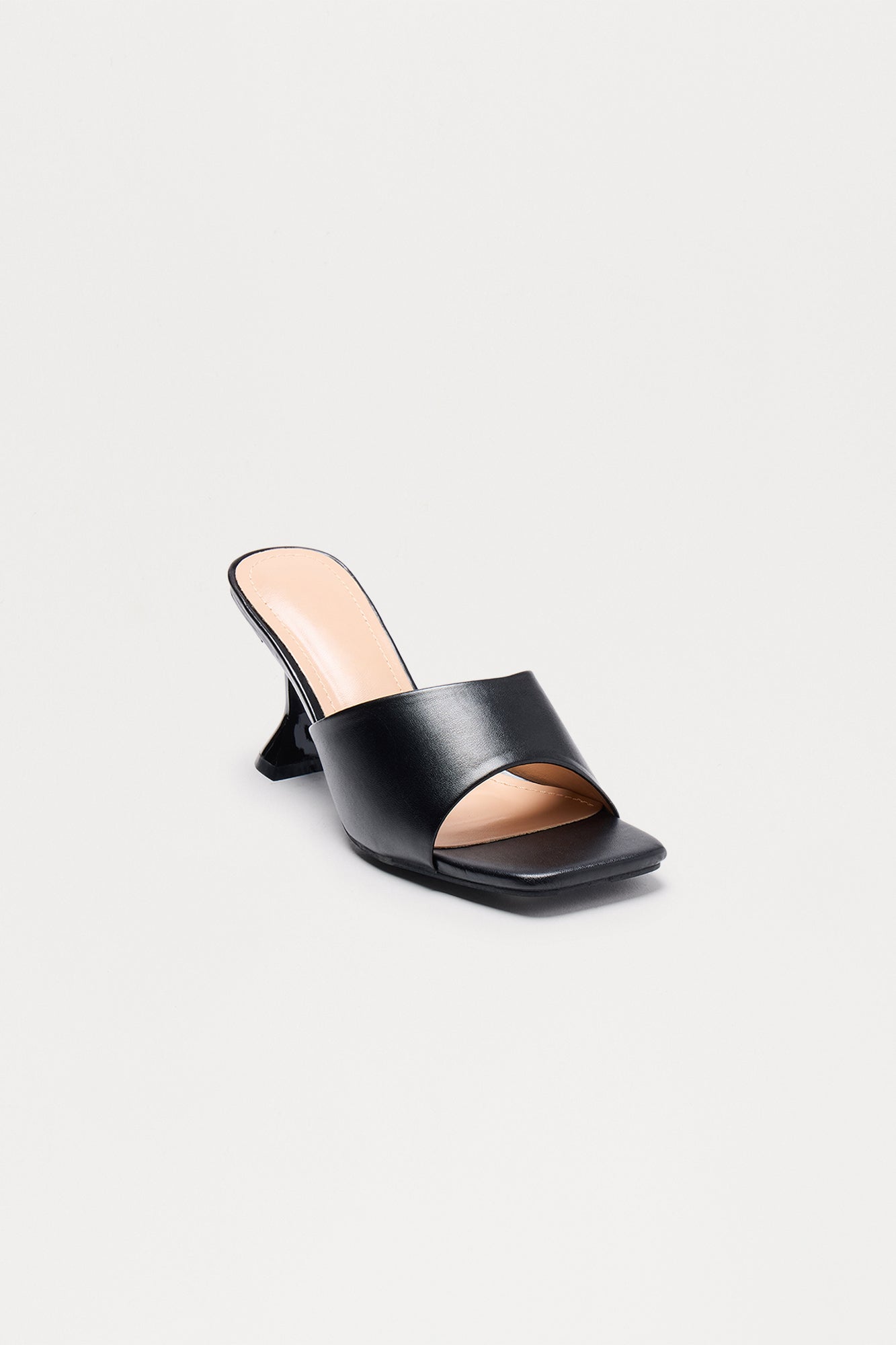 Johan Faux Leather Mules - Black
