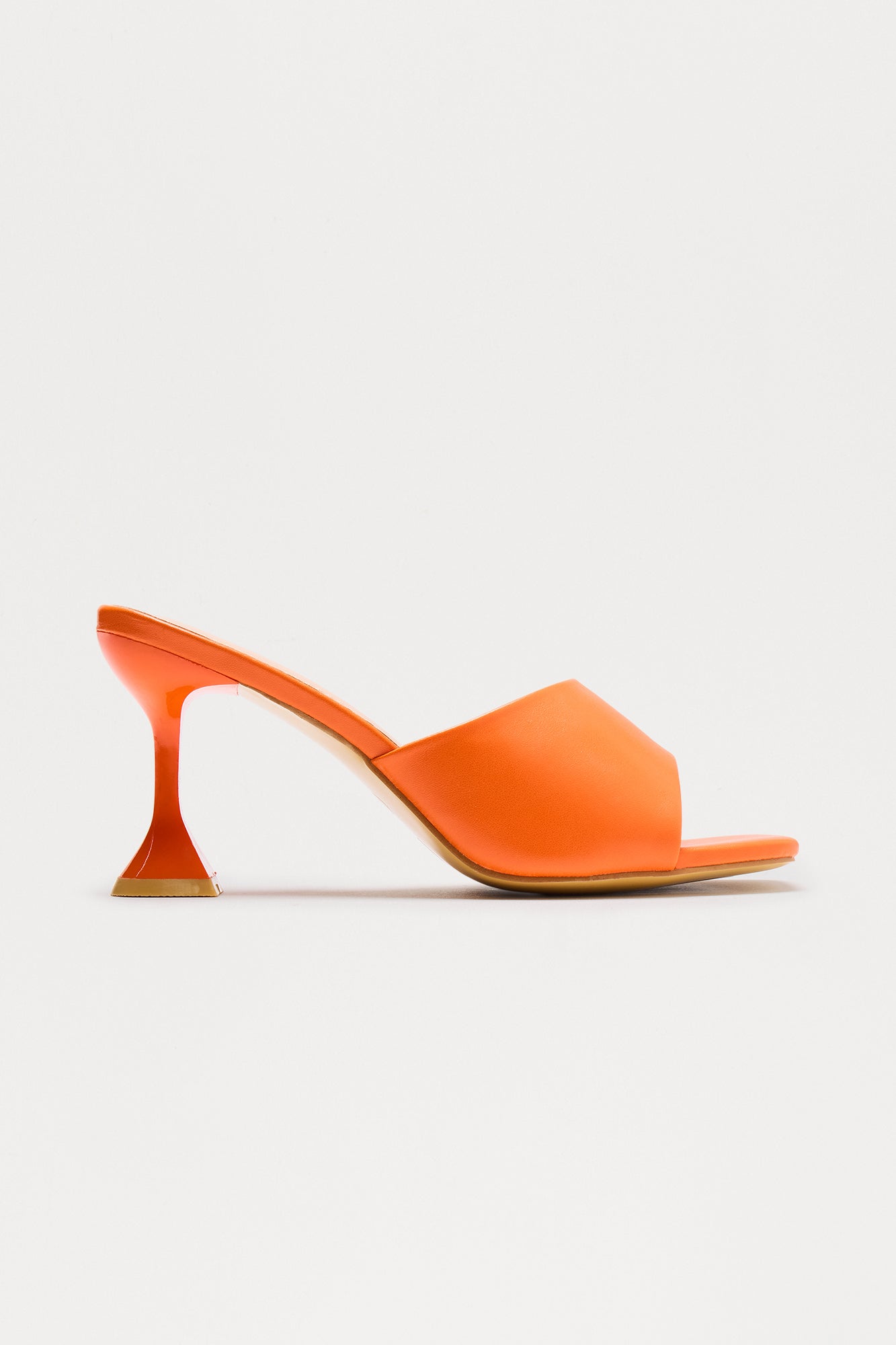 Johan Faux Leather Mules - Orange