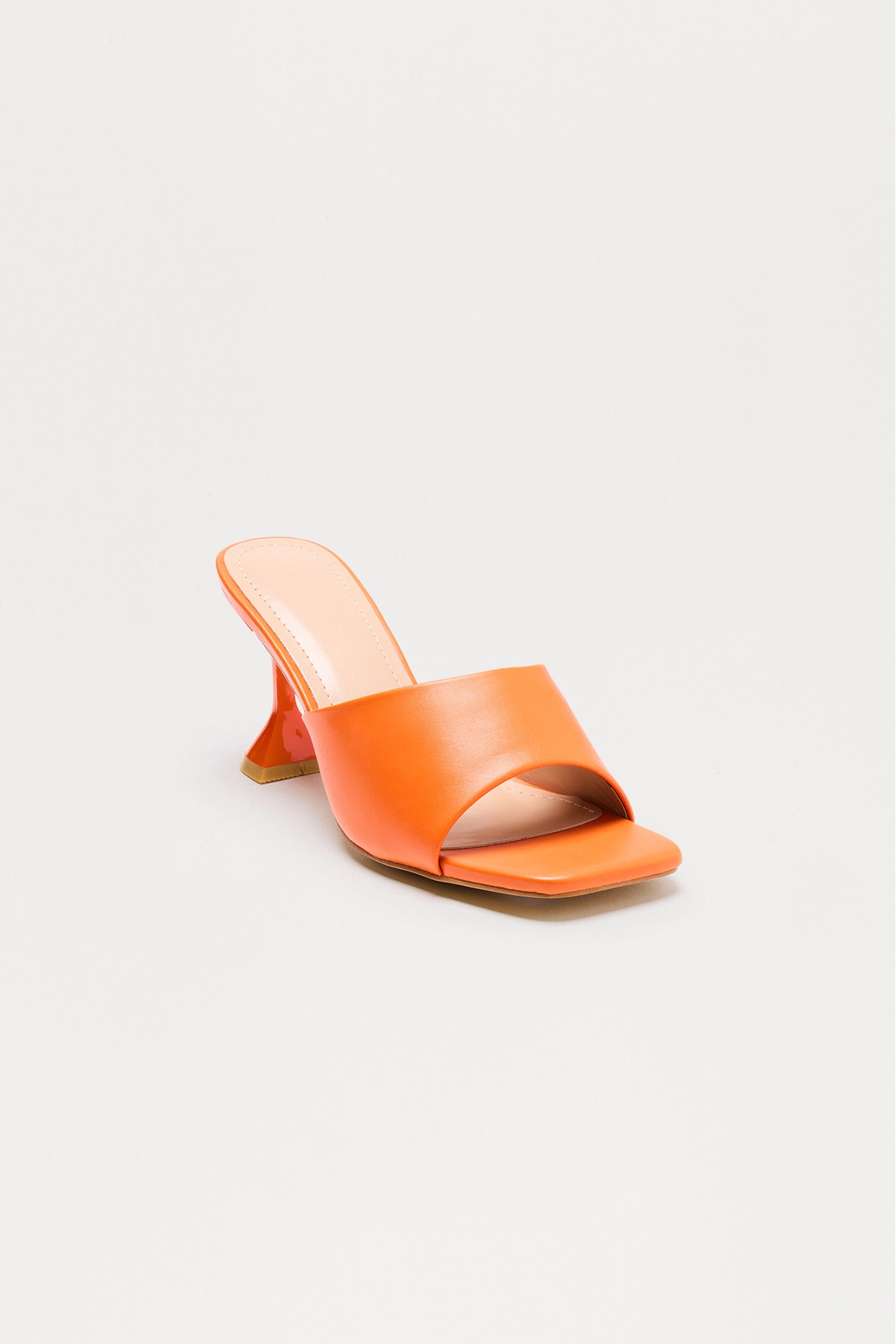 Johan Faux Leather Mules - Orange