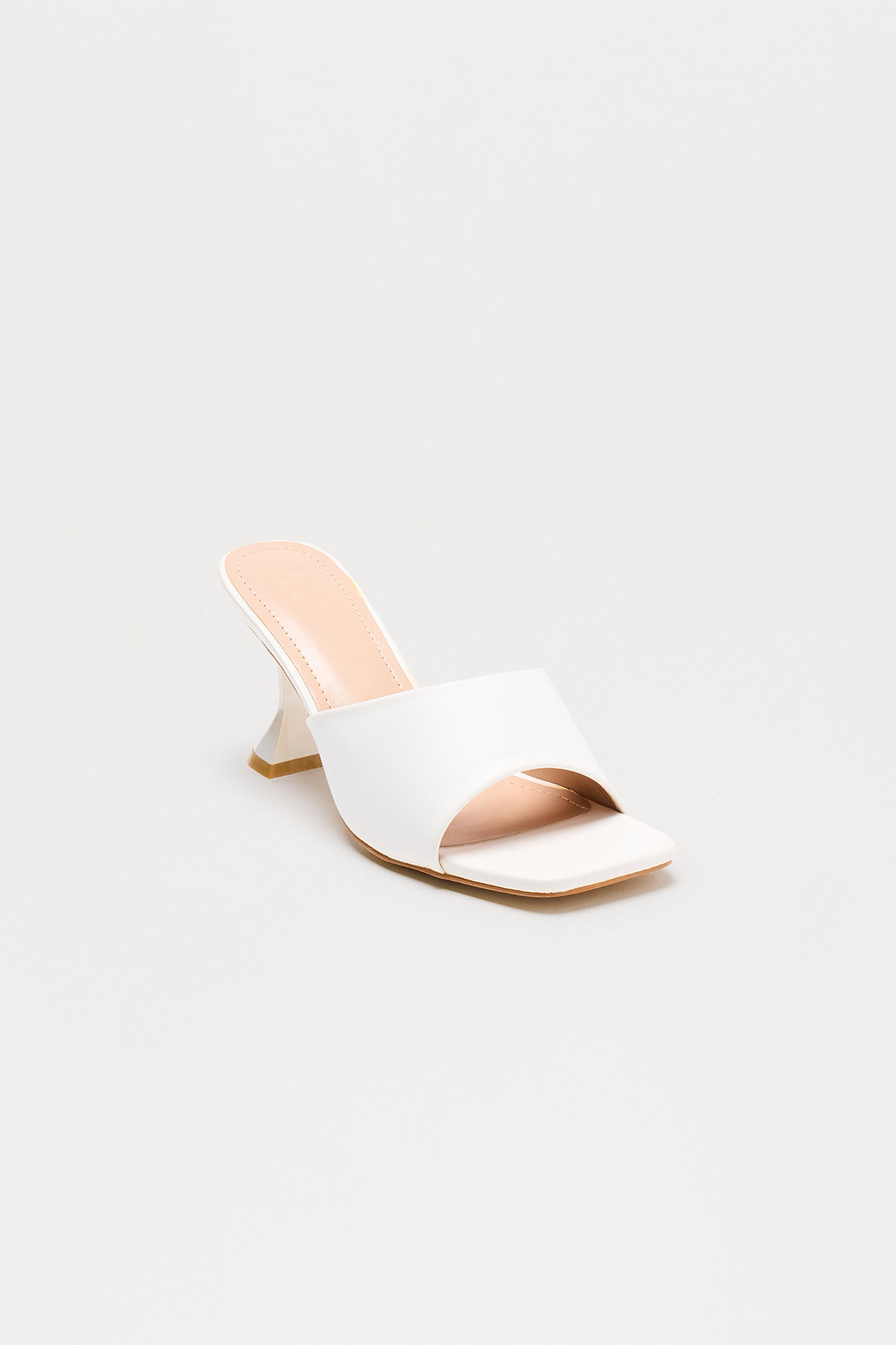 Johan Faux Leather Mules - White