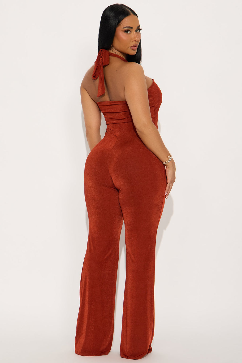Nicolle Halter Jumpsuit - Rust
