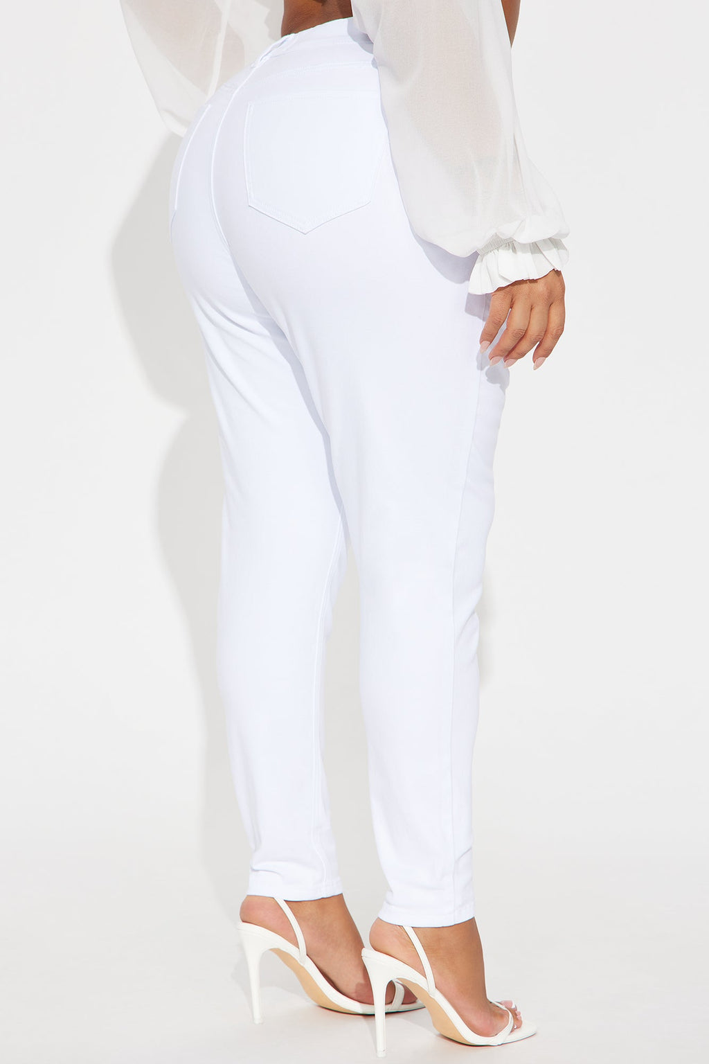 Vibe Check Curvy Stretch Skinny Jeans - White