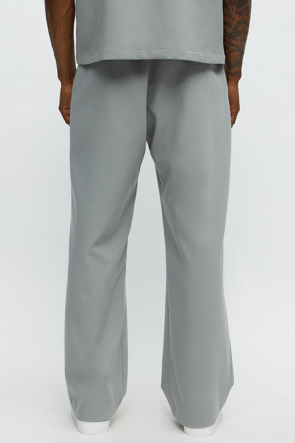 Ronan High Waisted Pleated Trousers - Grey