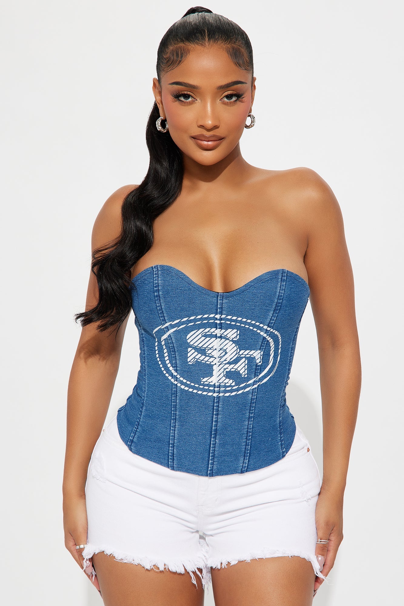 49ers Denim Corset Top - Denim