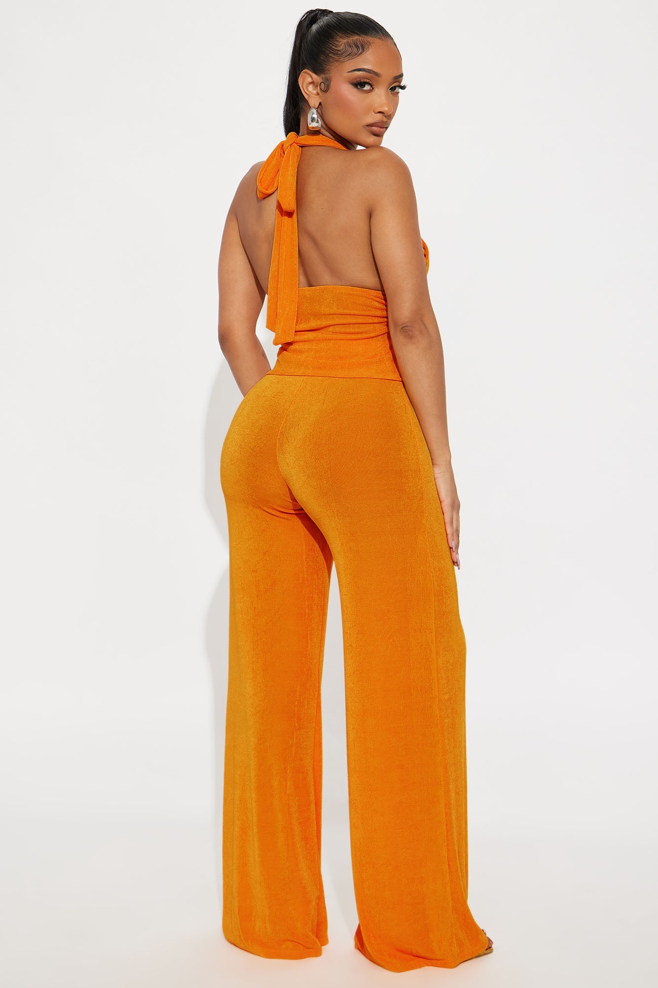 Natalee Halter Pant Set - Orange