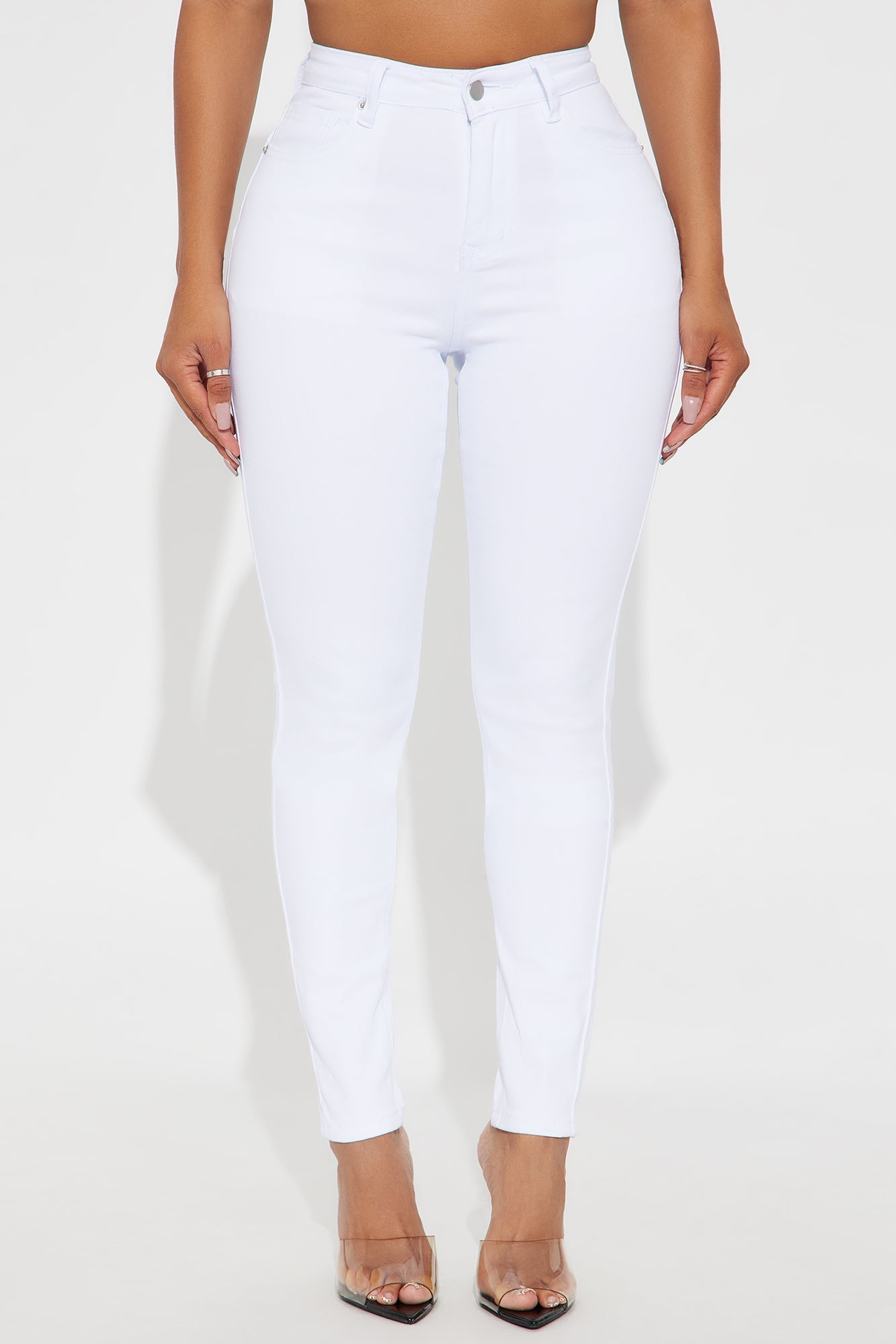 Tall Vibe Check Curvy Stretch Skinny Jeans - White