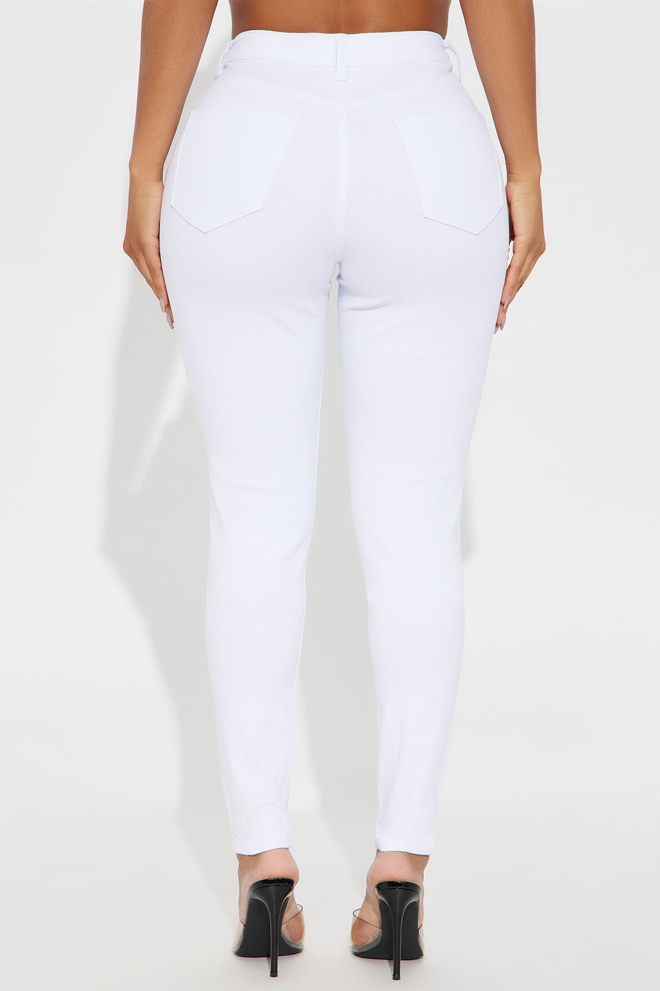 Tall Vibe Check Curvy Stretch Skinny Jeans - White