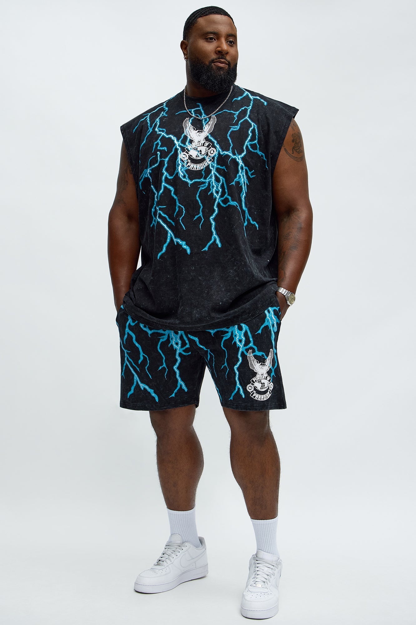 Thunder Bird Sweatshorts - Black