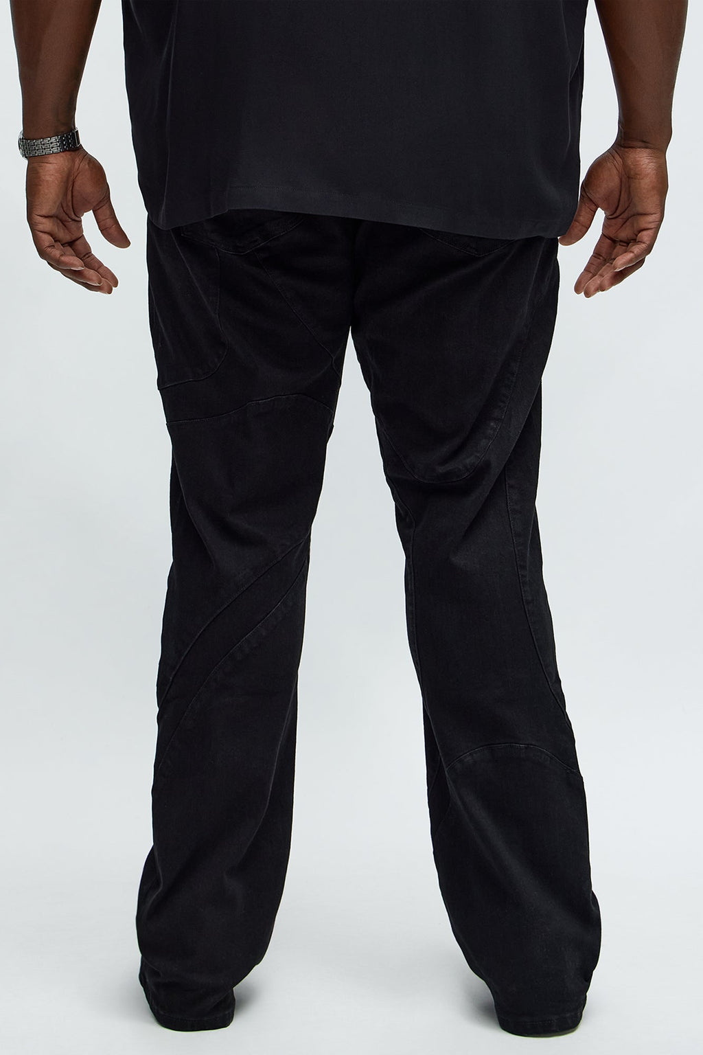 Have A Good One Paneled Stacked Slim Flare Jeans - Black