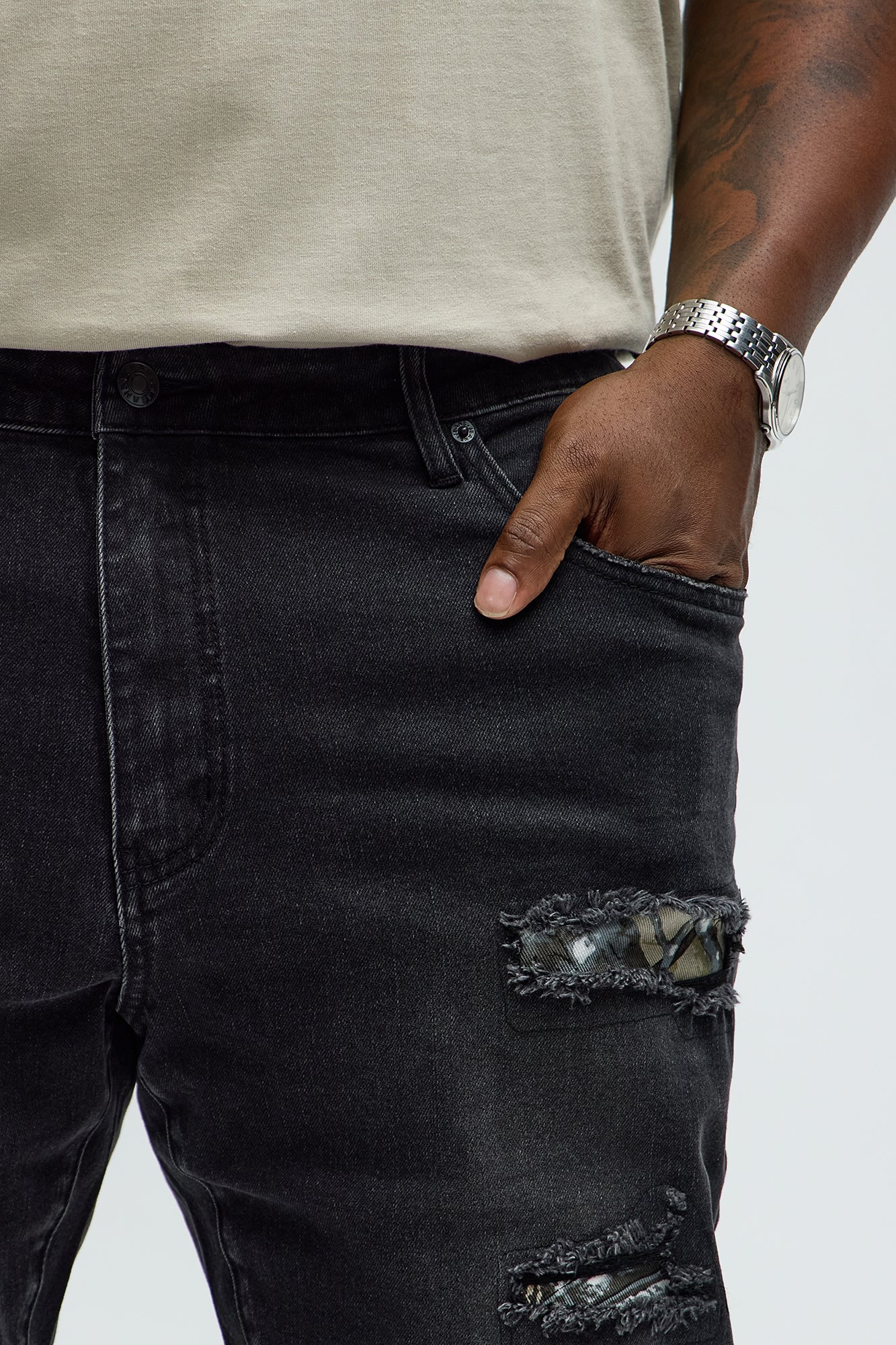 Slim Wood Stealth Jeans - Black Wash