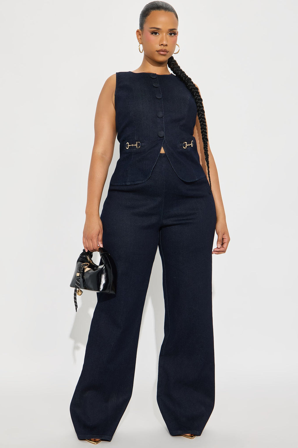 Emma Denim Straight Leg Jumpsuit - Indigo