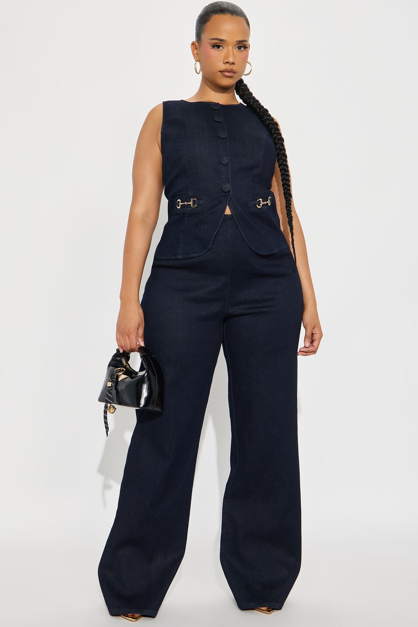 Emma Denim Straight Leg Jumpsuit - Indigo