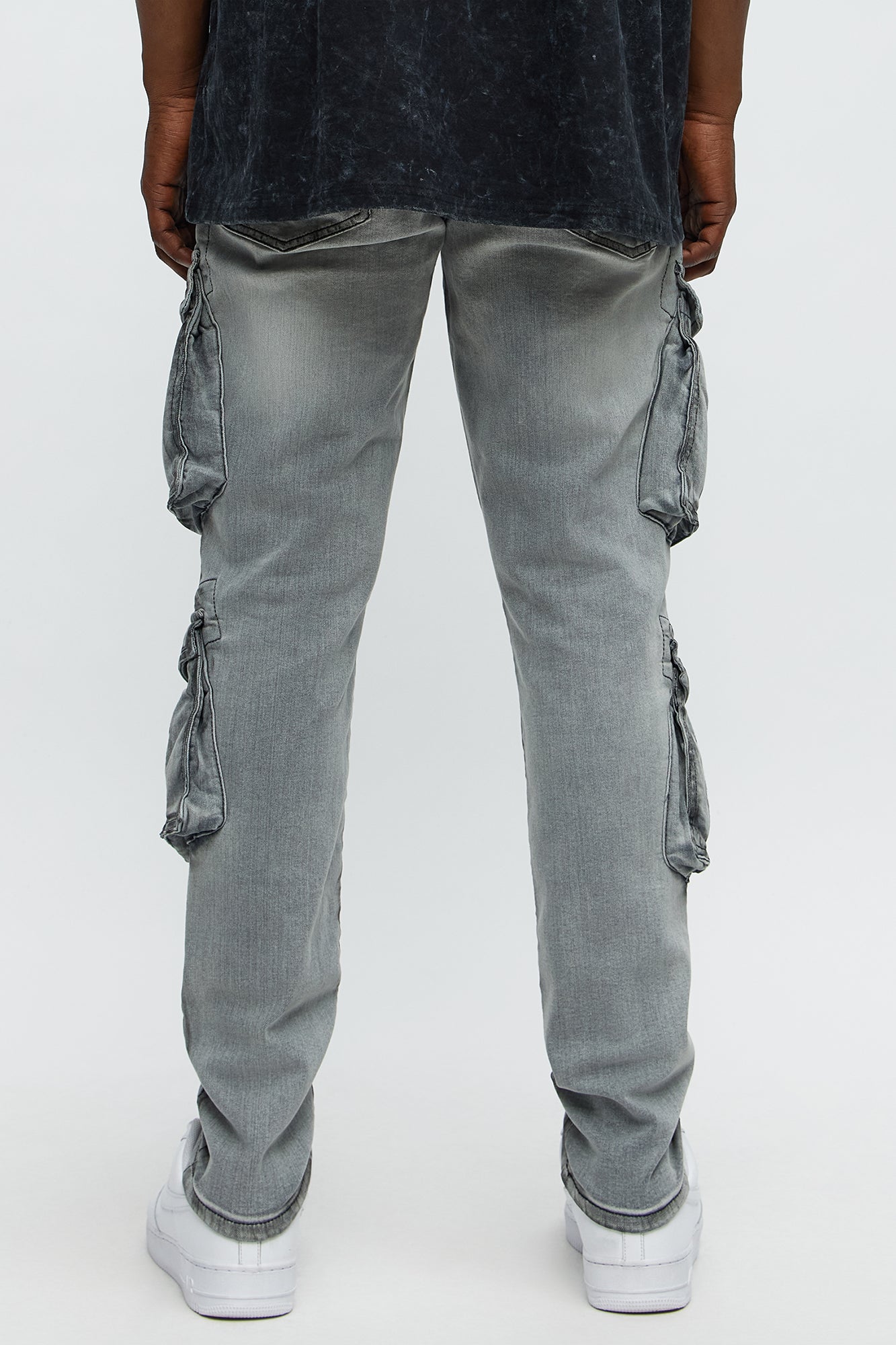 To Ashes Skinny Cargo Jeans - Grey