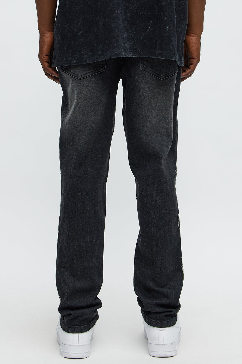 Be Resilient Embroidered Skinny Jeans - Black Wash