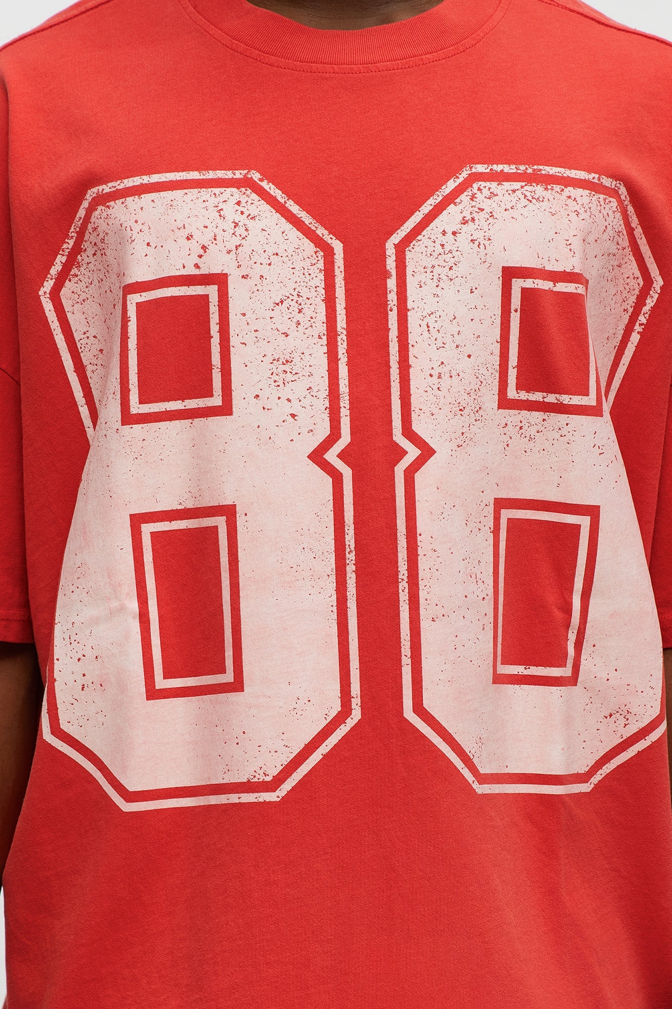 88 Oversized Short Sleeve Tee - Red