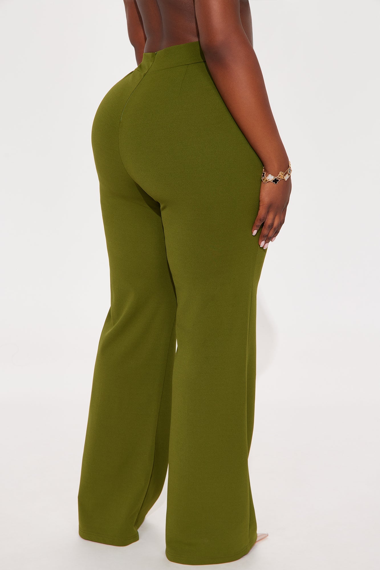 Call It Even Wide Leg Dress Pants - Olive
