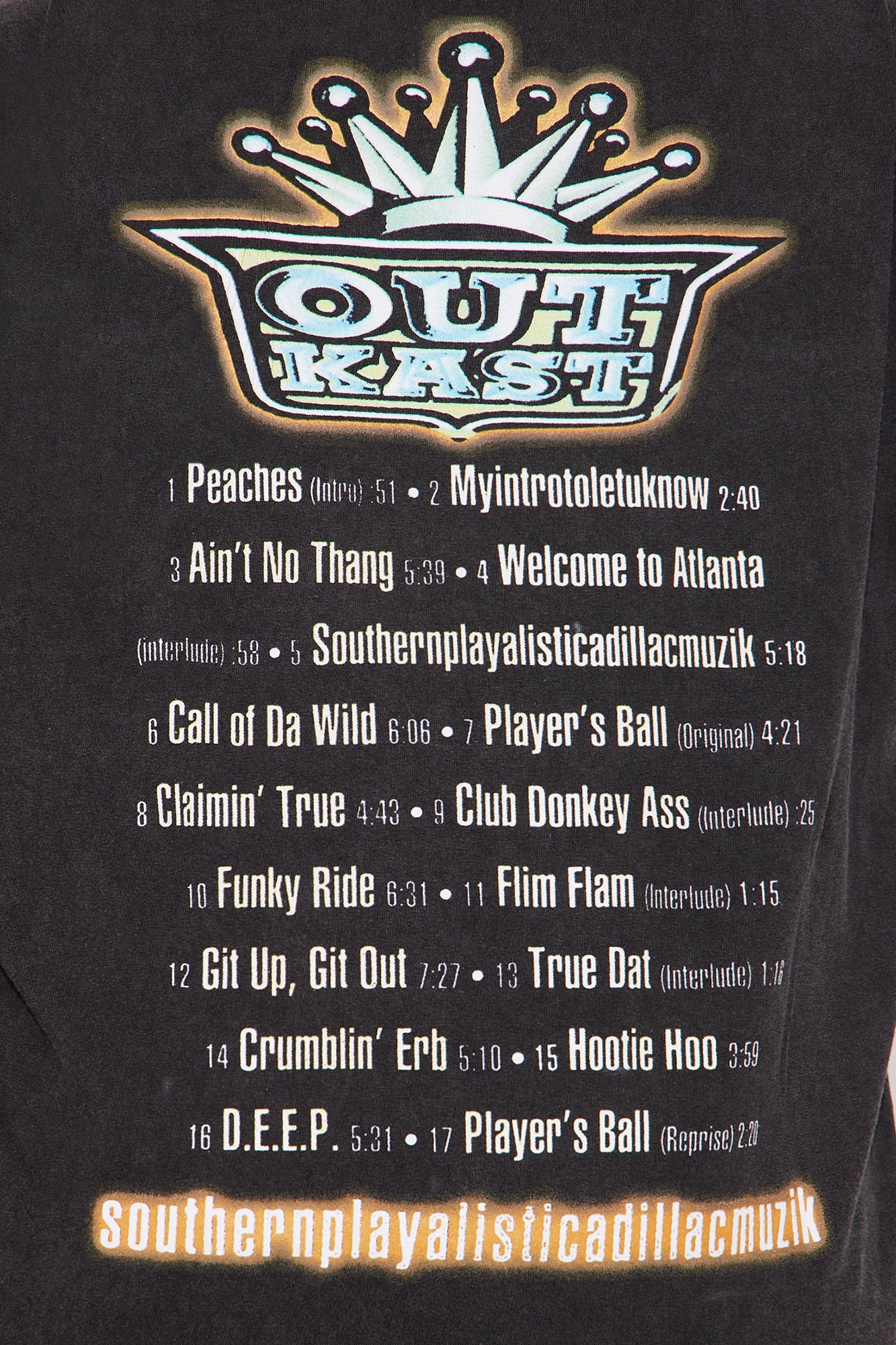 Outkast Washed Front and Back Tee - Black