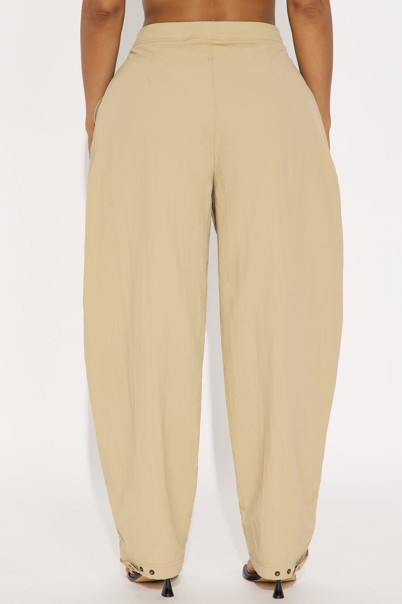 Nylon Windbreaker Pant - Taupe
