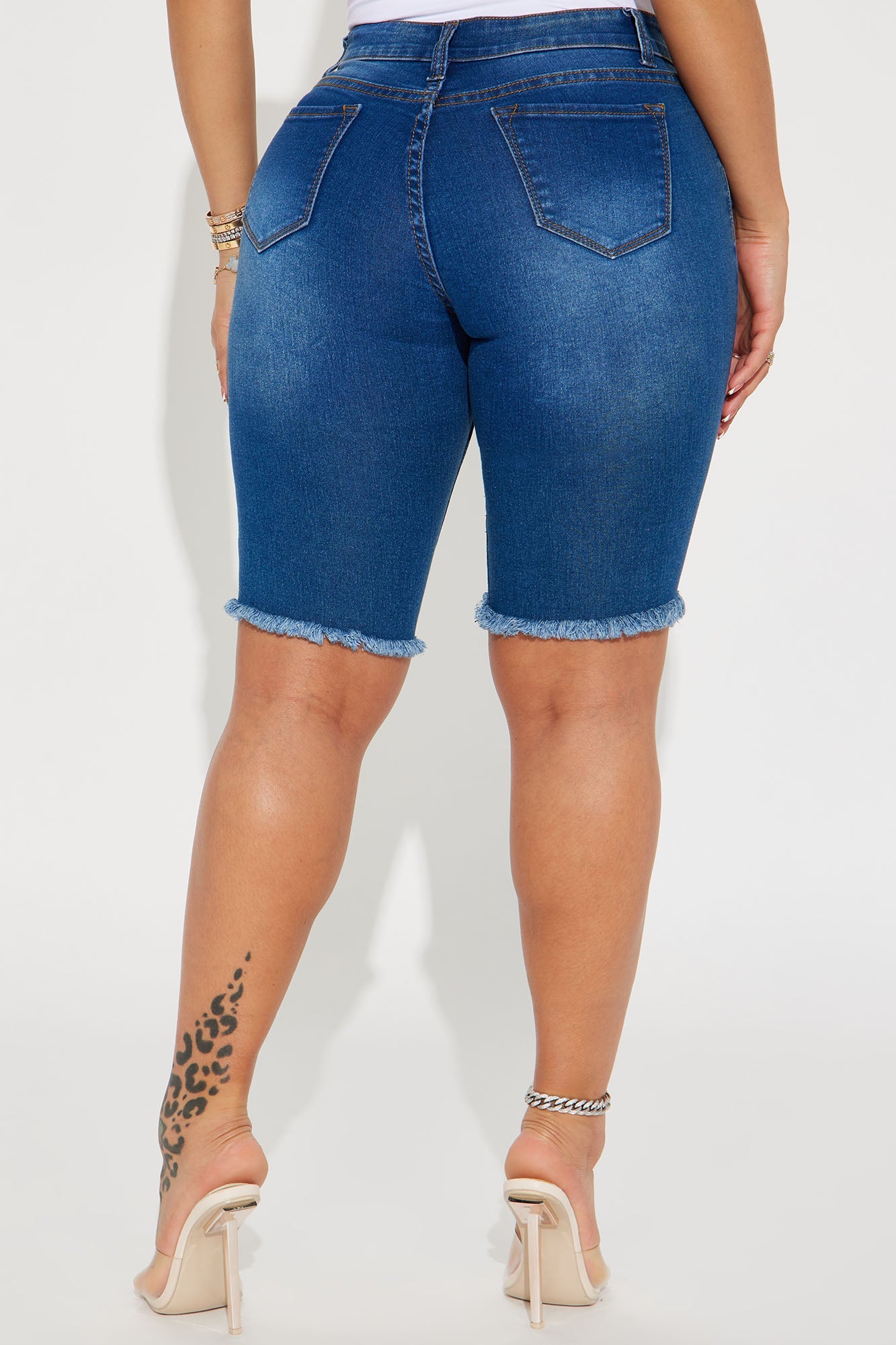 Against All Odds Bermuda Shorts - Medium Blue Wash