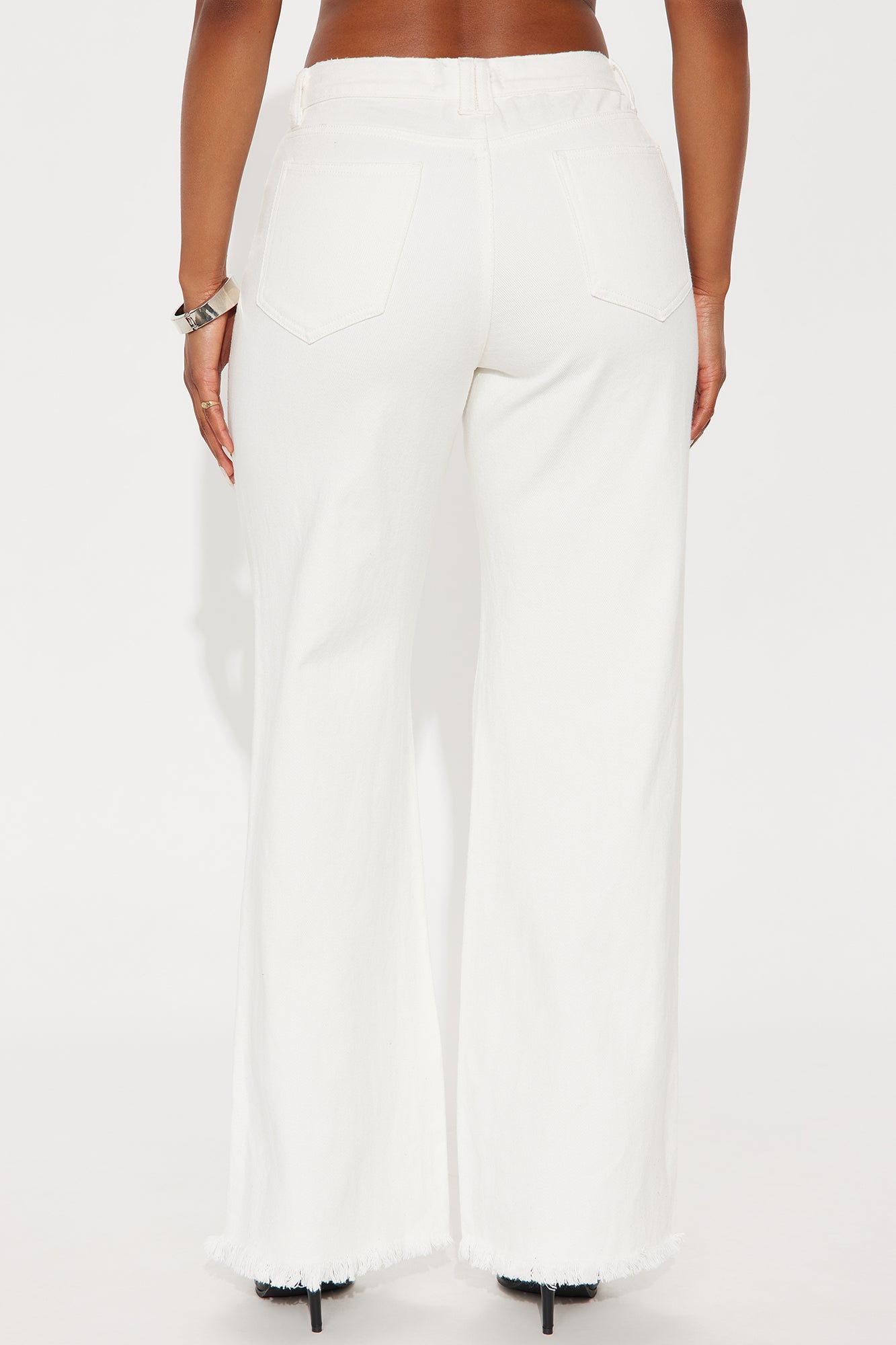 Pure Delight Ripped Straight Leg Jeans - White