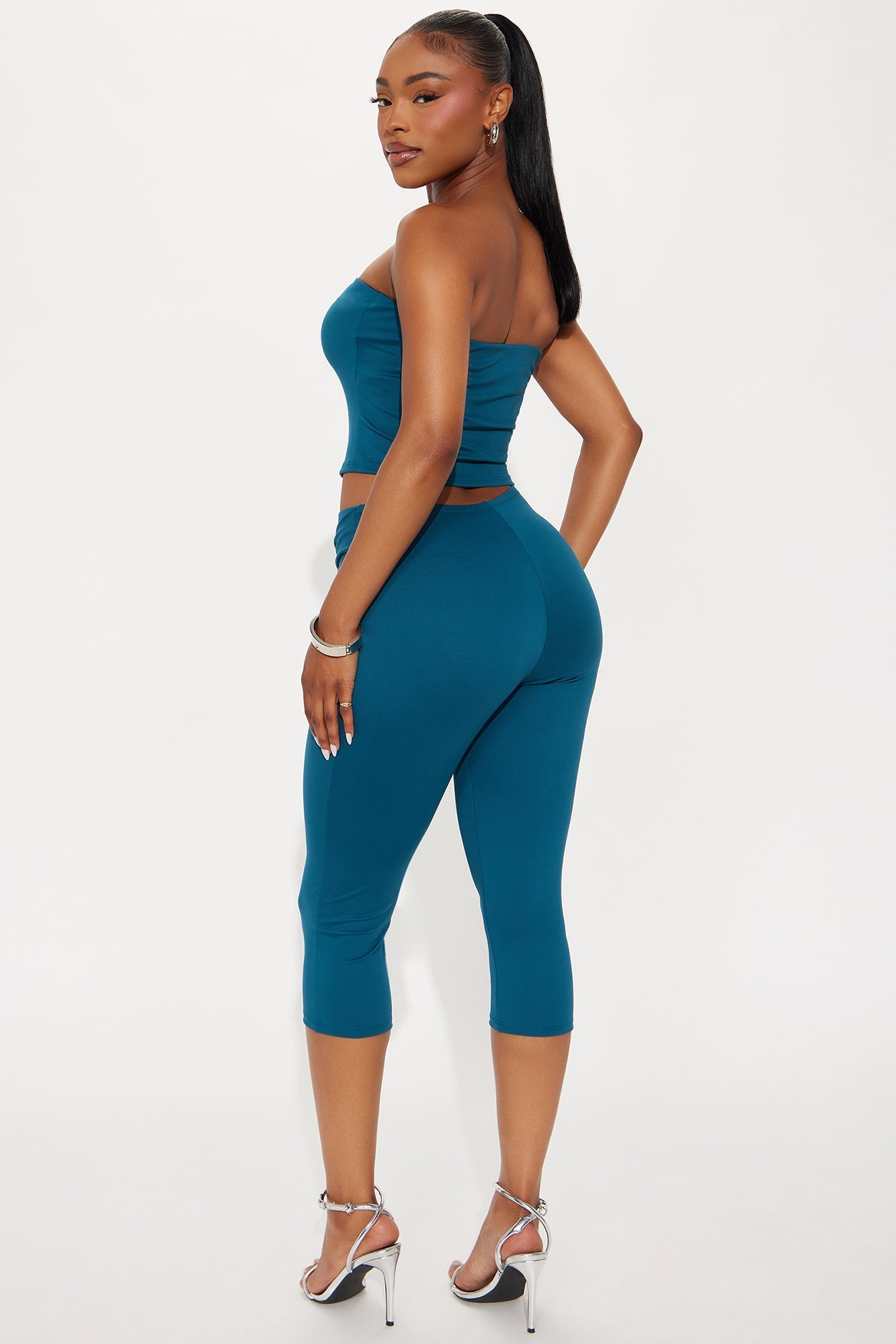 Knot Your Babe Capri Set - Teal