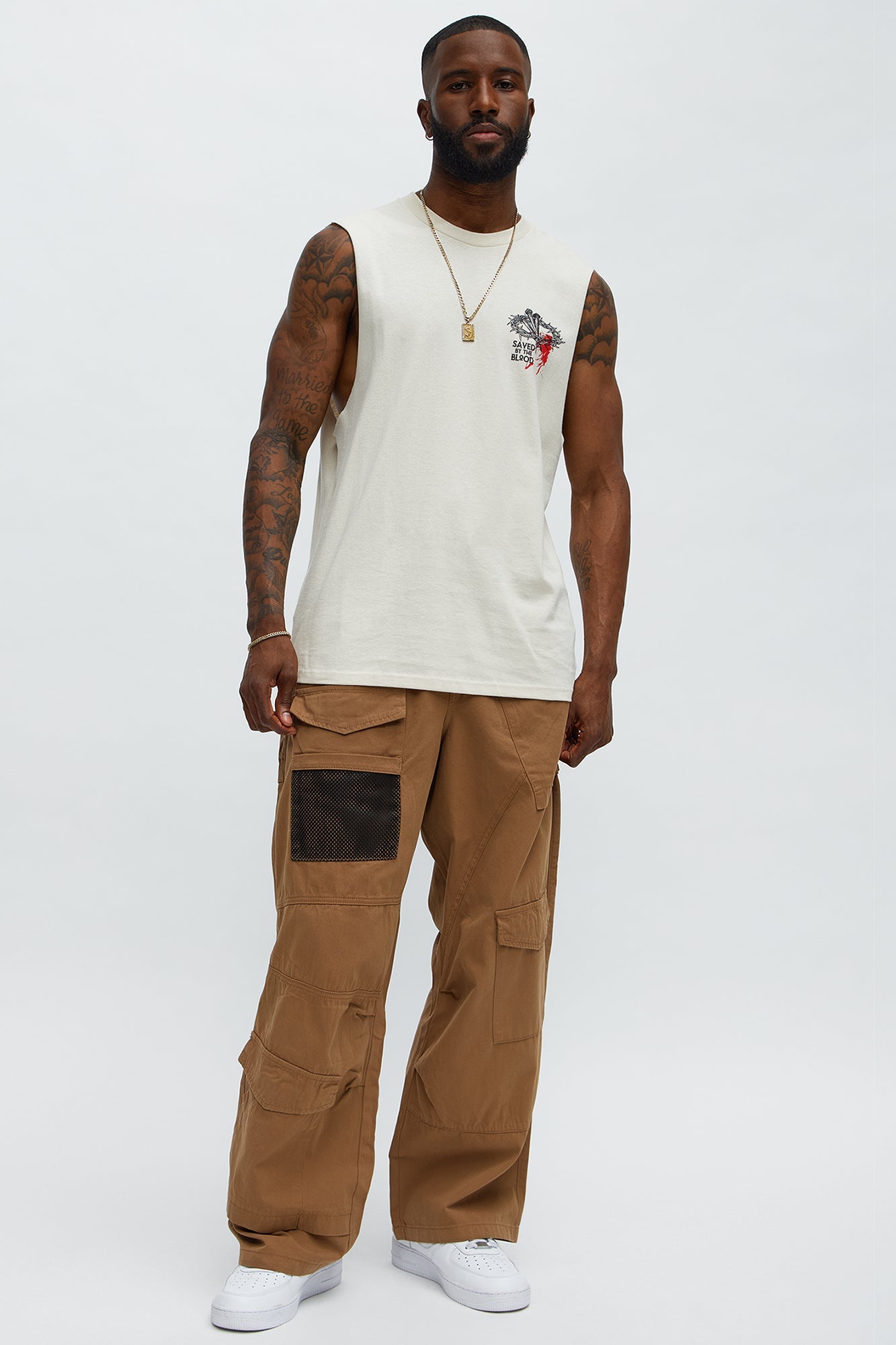 Baggy Lester Cargo Pants - Brown