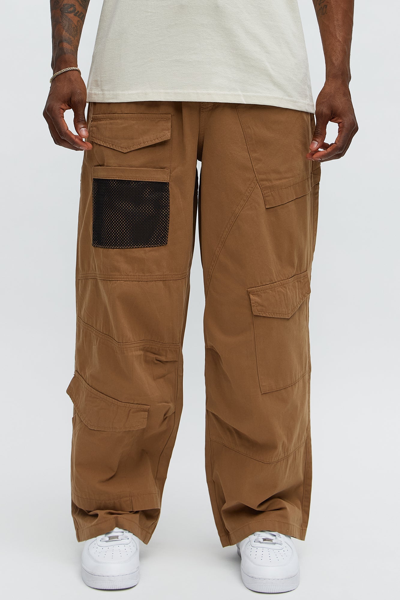 Baggy Lester Cargo Pants - Brown