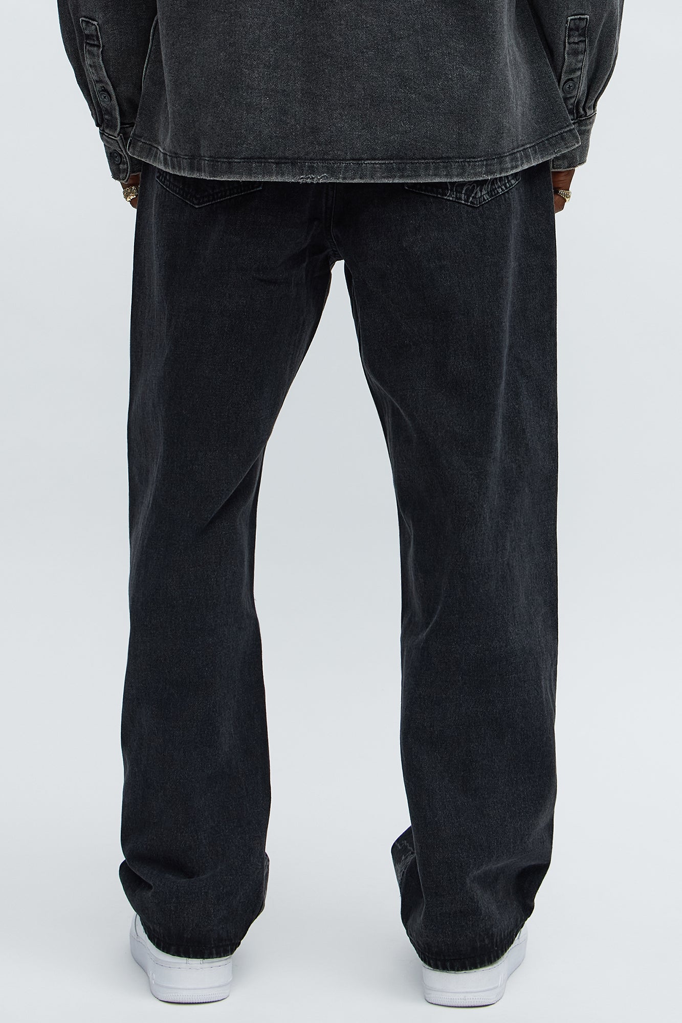 Baggy You Know The Vibes Be Chill Jeans - Black Wash