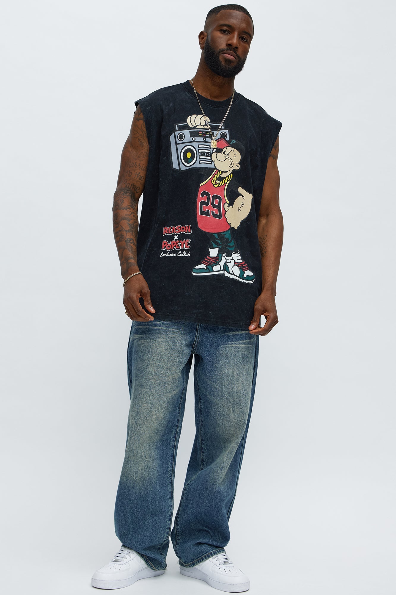 Popeye Speakbox Short Sleeve Tee - Grey