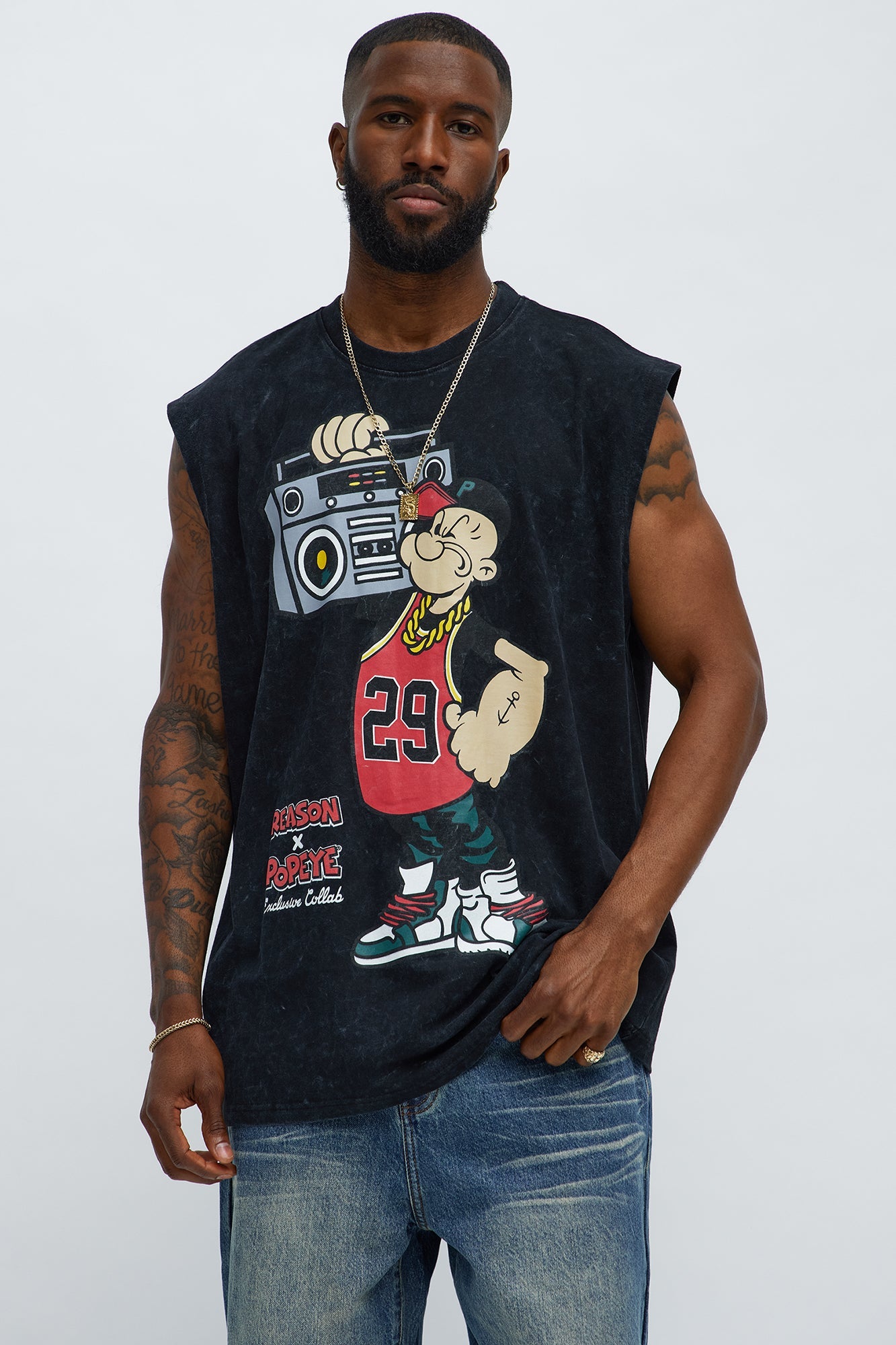 Popeye Speakbox Short Sleeve Tee - Grey