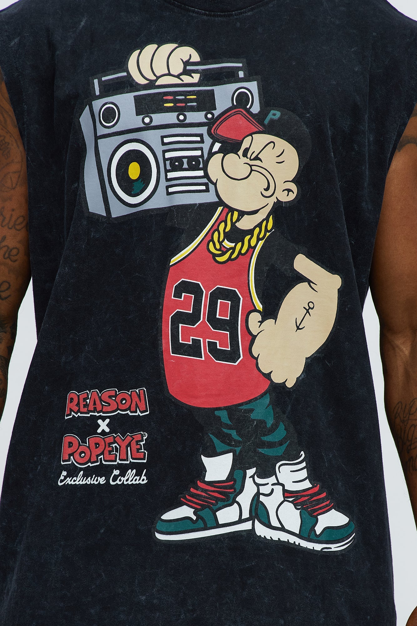Popeye Speakbox Short Sleeve Tee - Grey