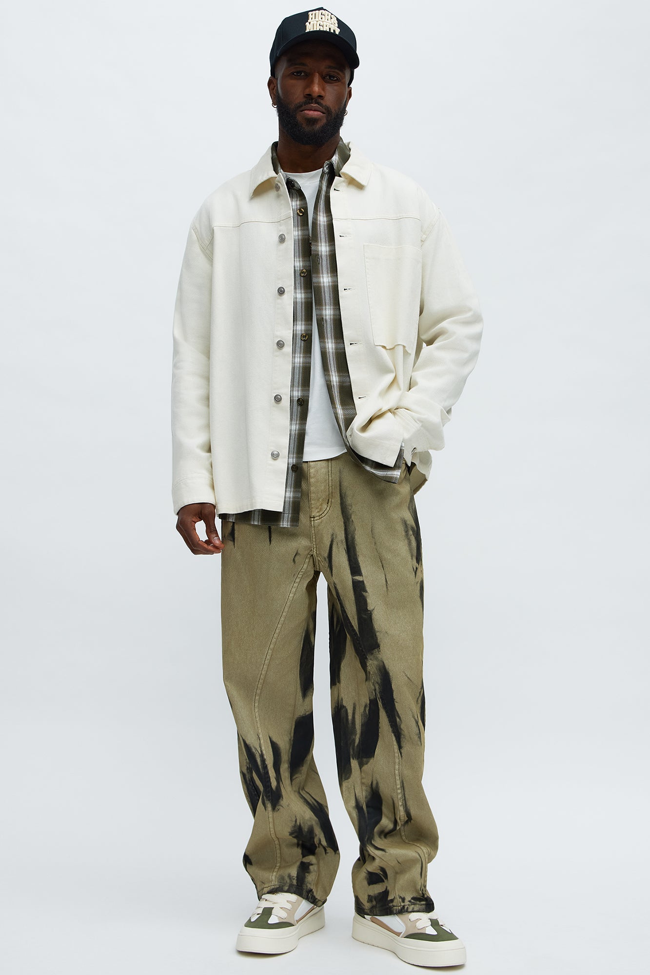 Baggy On The Block Tie Dye Jeans - Green/combo
