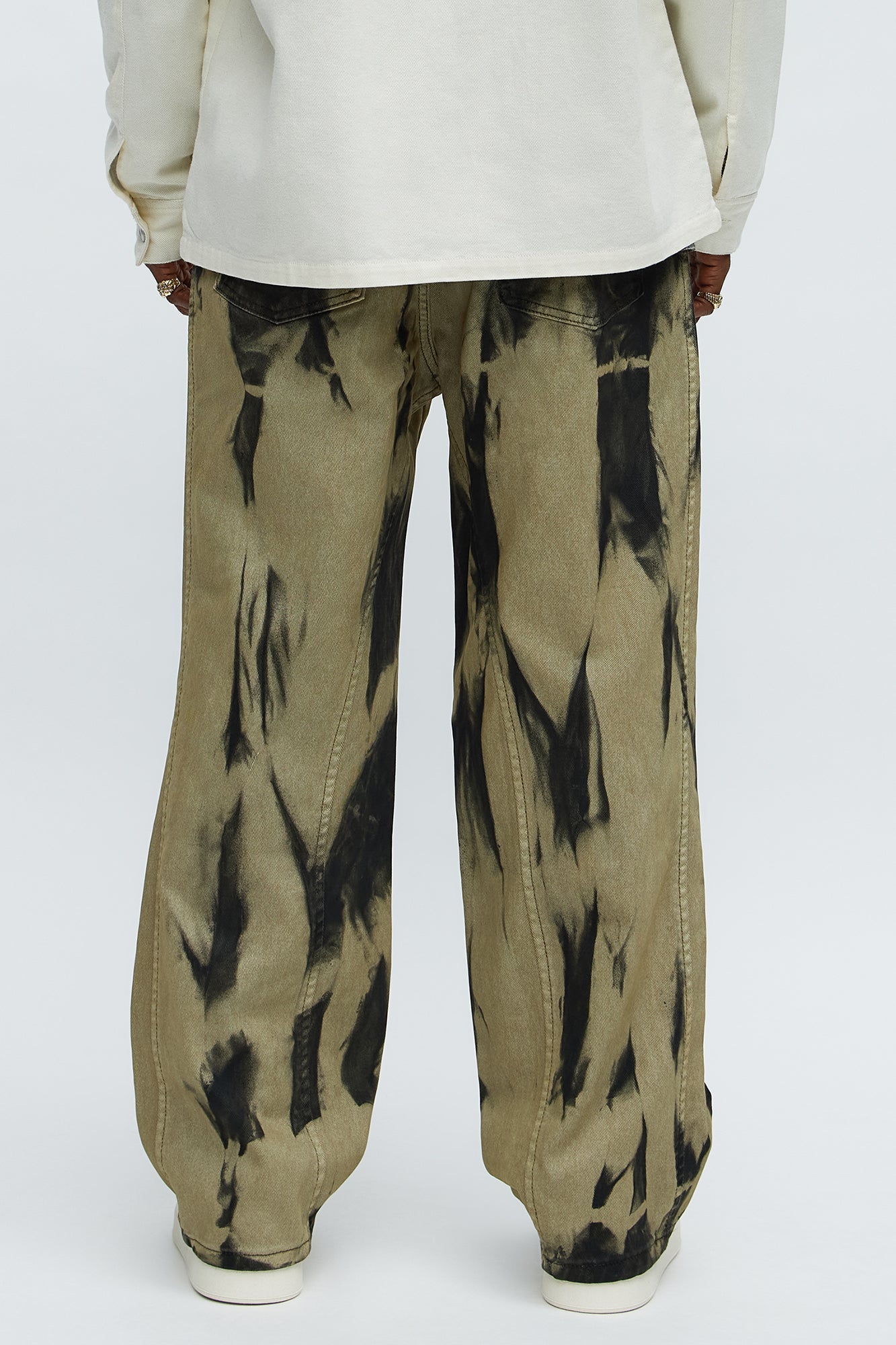 Baggy On The Block Tie Dye Jeans - Green/combo