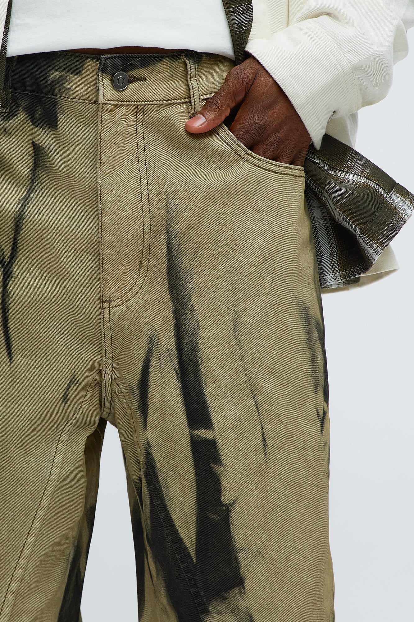 Baggy On The Block Tie Dye Jeans - Green/combo