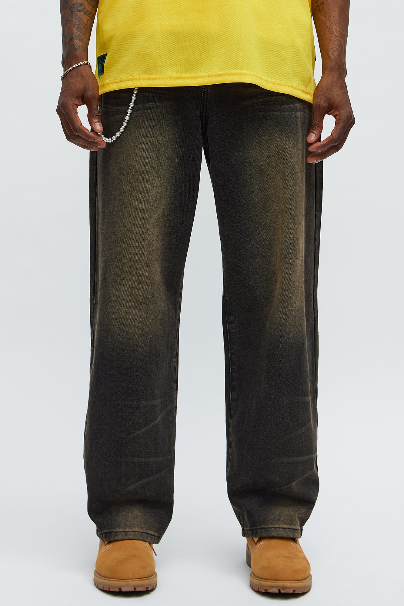 Baggy Dark Wave Jeans - Black Wash