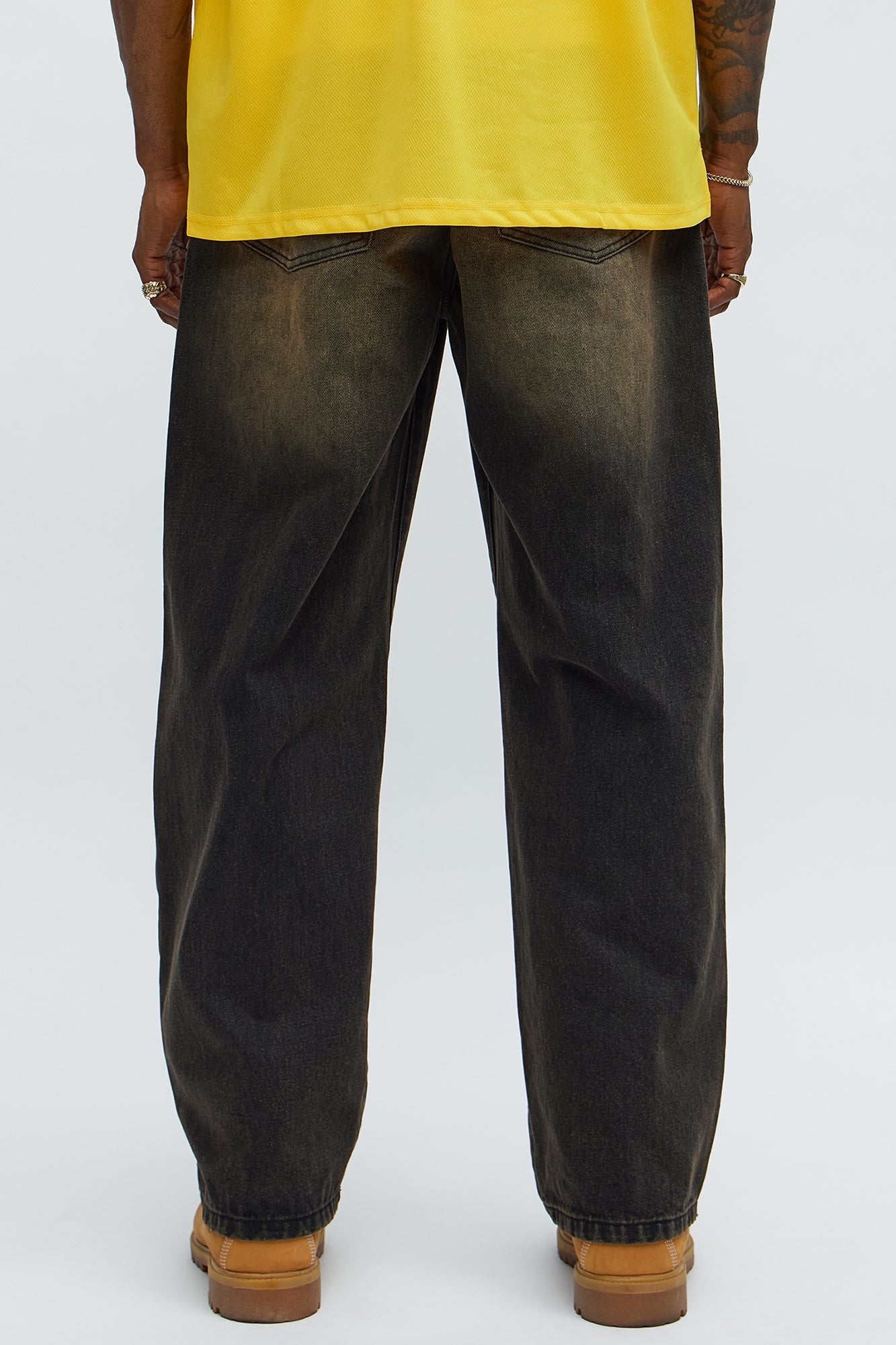 Baggy Dark Wave Jeans - Black Wash