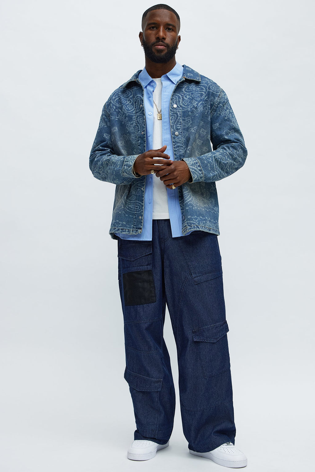 Max Cargo Baggy Pants - Indigo