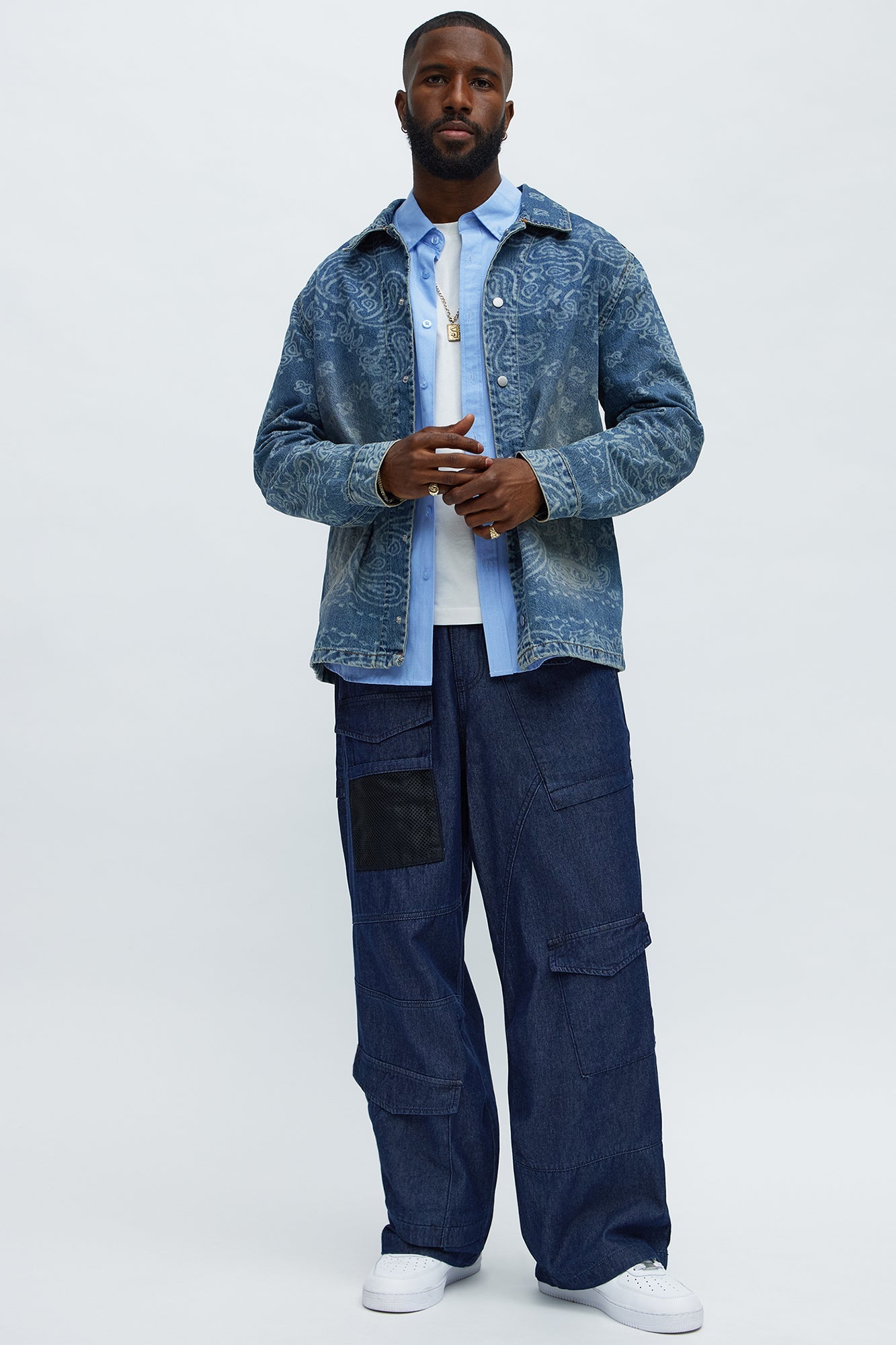 Max Cargo Baggy Pants - Indigo