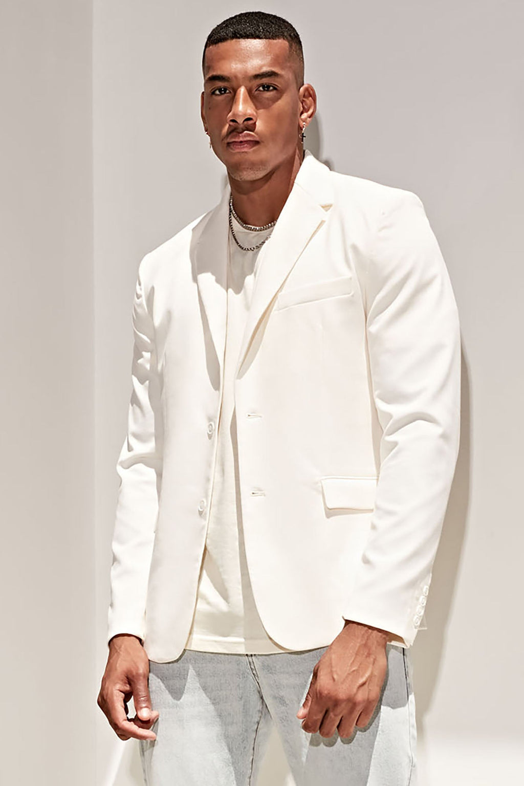 The Modern Stretch Suit Jacket - Off White