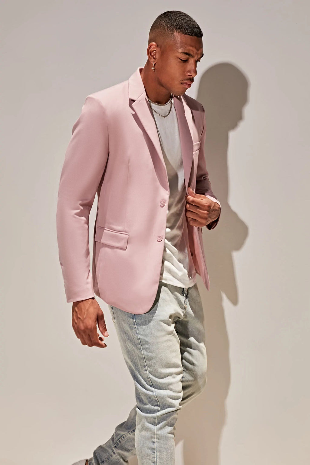 The Modern Stretch Suit Jacket - Mauve