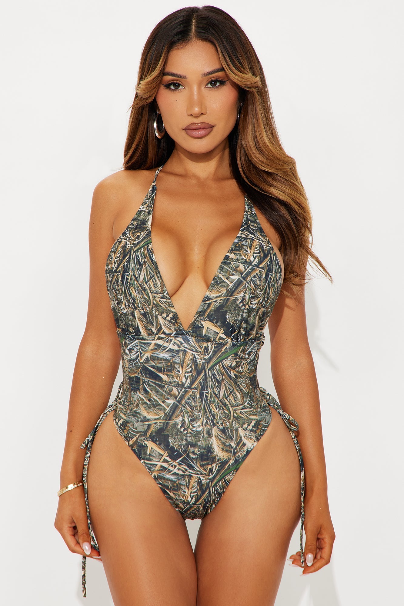 Leisure Summer Days 1 Piece Swimsuit - Olive/combo