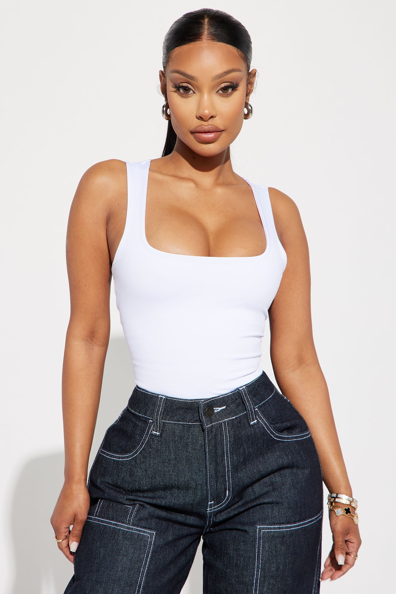 Adriana Smooth Fit Bodysuit - White