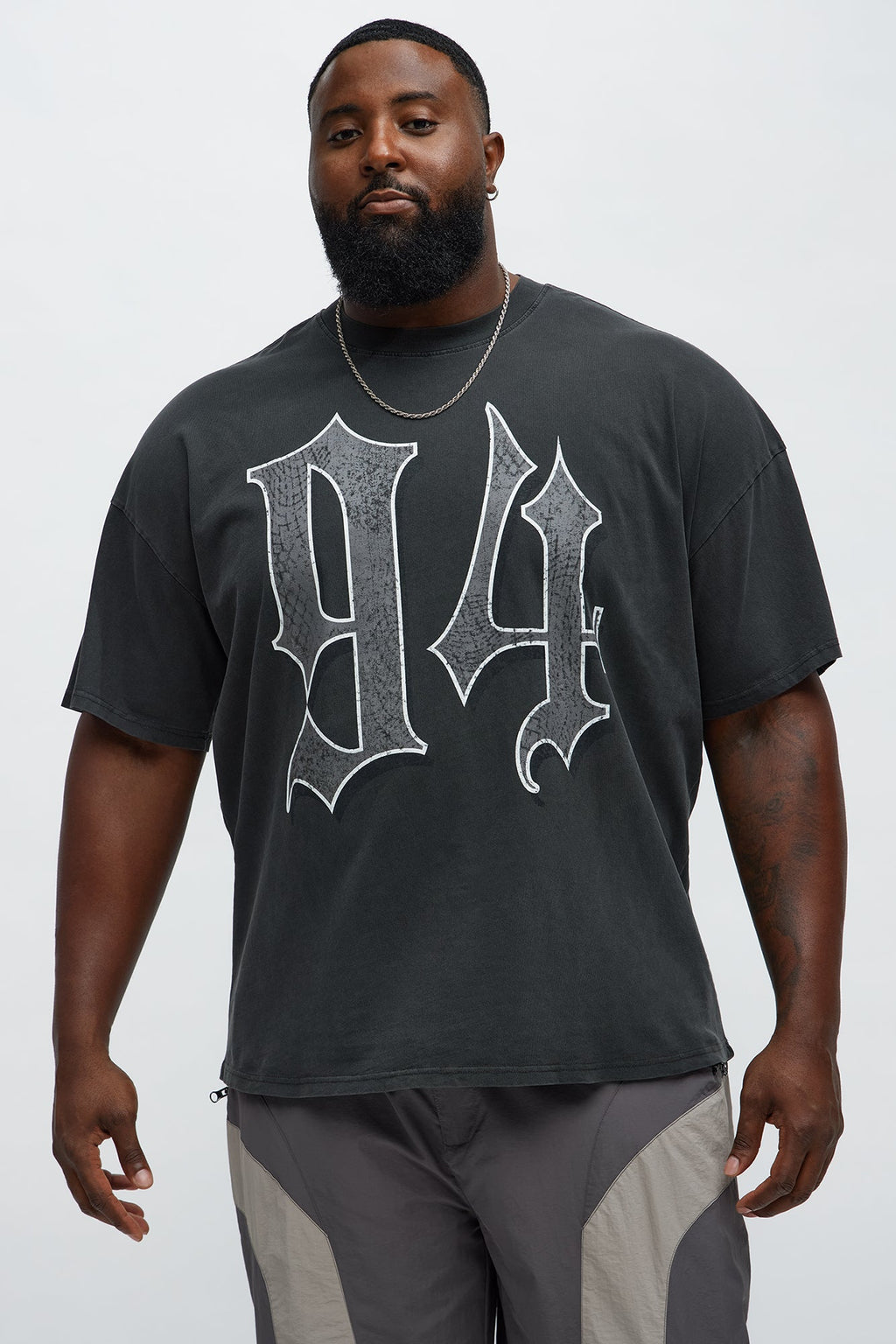 94 Till Infinity Oversized Short Sleeve Tee - Black Wash
