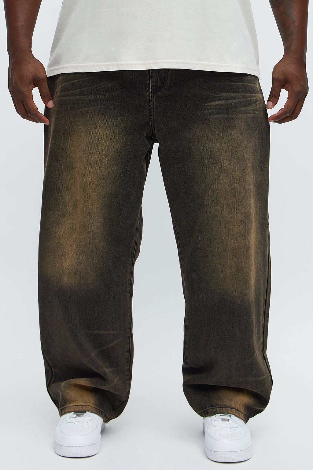 Baggy Dark Wave Jeans - Black Wash