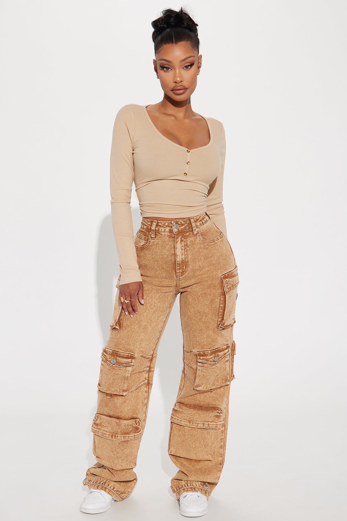 Ryder Ribbed Top - Sand