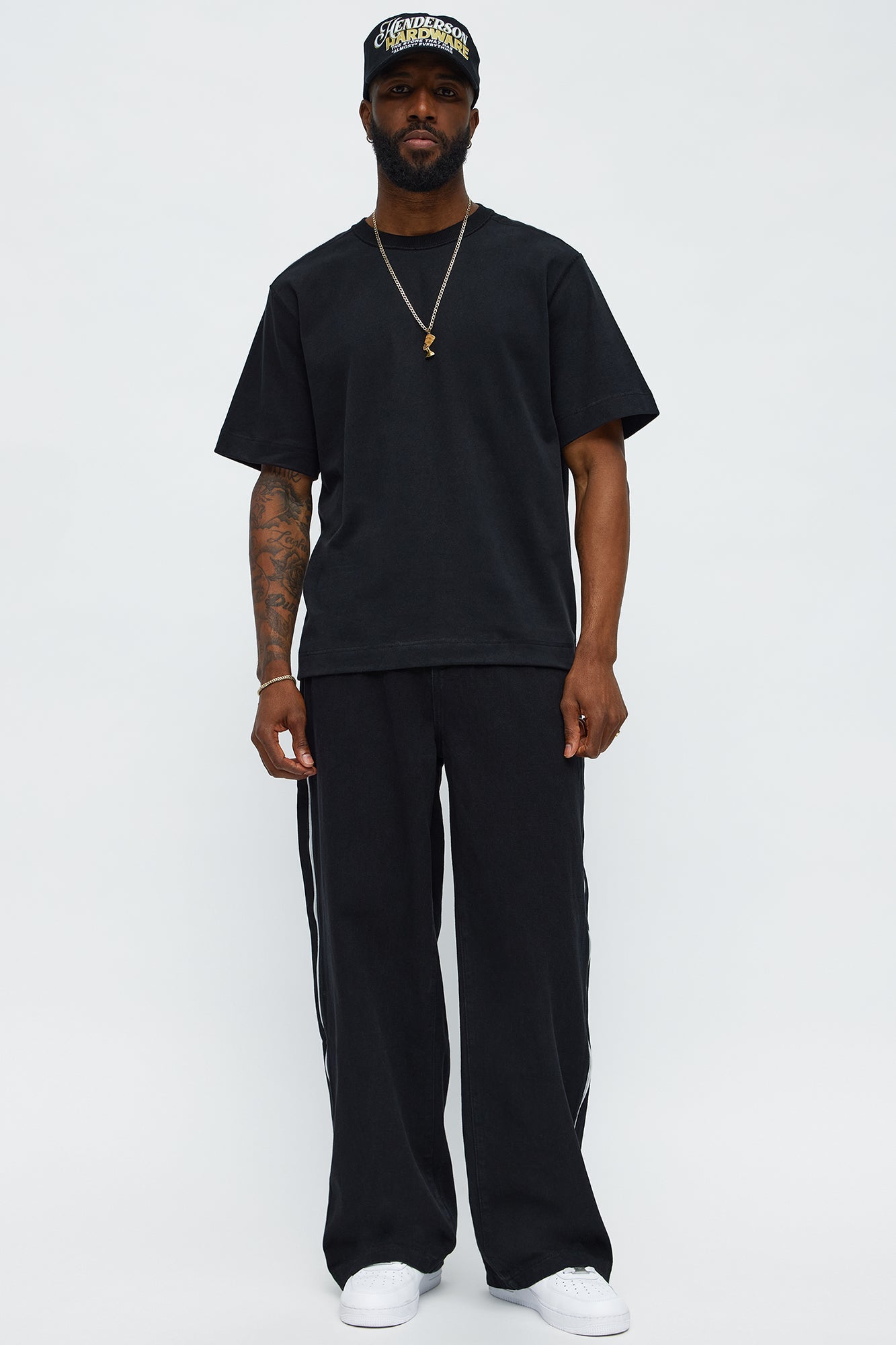 Reverse Seam Cotton Short Sleeve Crew - Black Wash