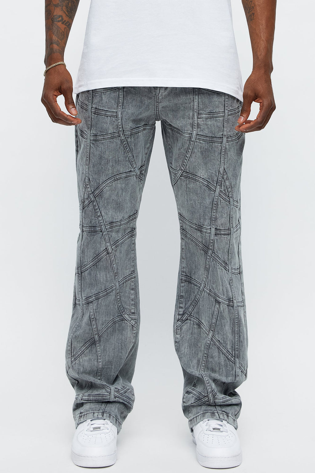 Slim Flare Tangled Up Jeans - Grey